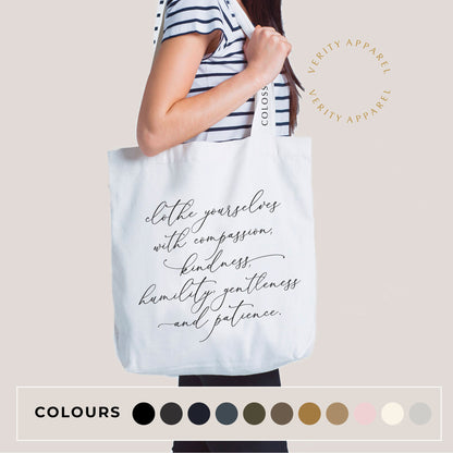 Colossians 3:12 Tote Bag